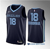 Men's Memphis Grizzlies #18 Tosan Evbuomwan Navy Icon Edition Stitched Jersey Dzhi,baseball caps,new era cap wholesale,wholesale hats